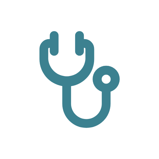 un stéthoscope bleu