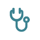 un stéthoscope bleu